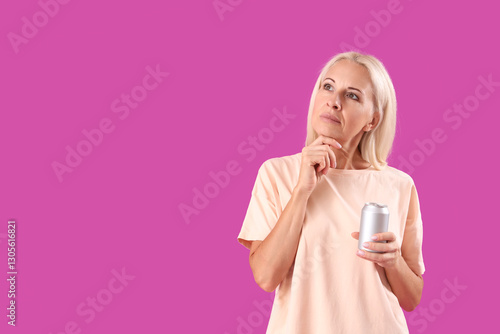 Thoughtful mature woman wit...