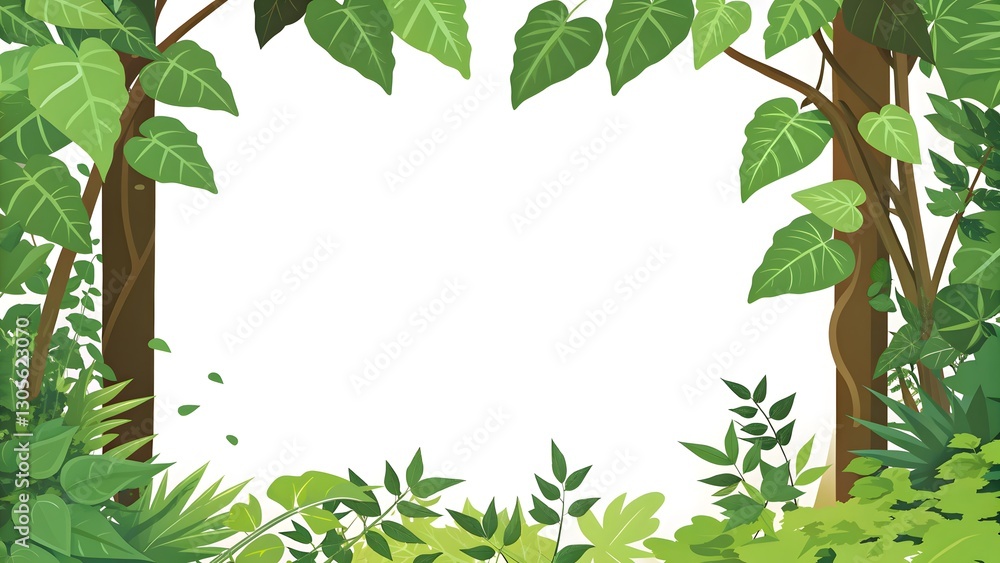 Naklejka premium Lush greenery