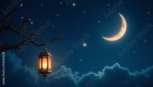 lantern in the night