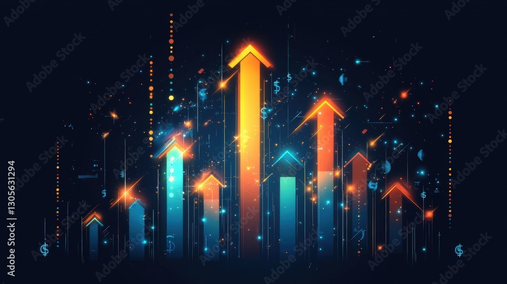Fototapeta premium Digital Growth Chart