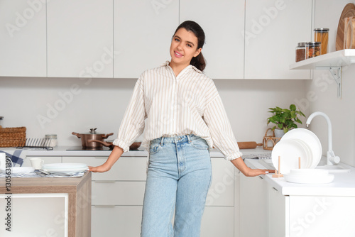 Beautiful young happy woman...