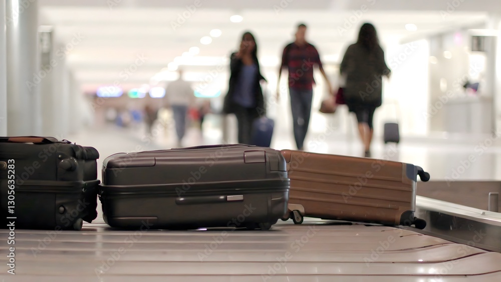 Obraz premium Suitcases airport travel concept