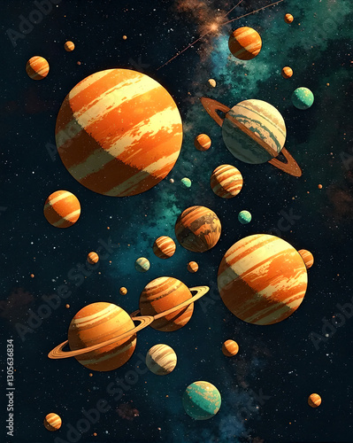 planets in space