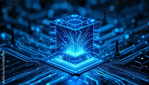 Quantum computing technology chip on a GPU mother board