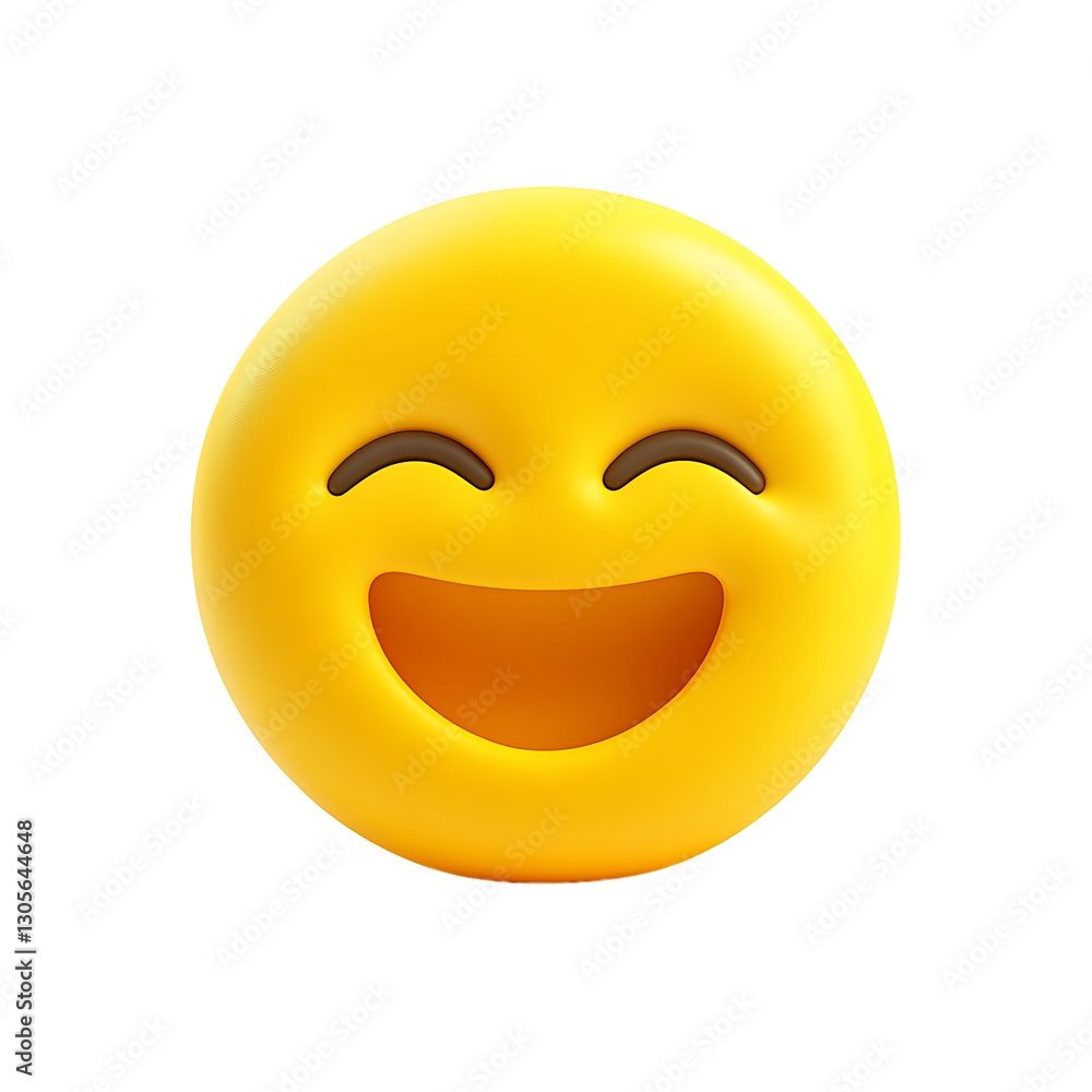 Yellow Smiling Face with Halo Emoji 3D Render Yellow Smiling Face with Halo Emoji 3D Render