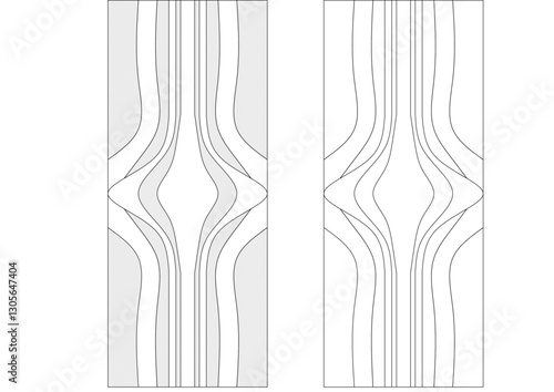 Abstract vector graphic based on harmonic vortex. Suitable for CNC or water jet cutting machine. It can be used for art floor made of parquet or stone, special architecture detail for modern design at
