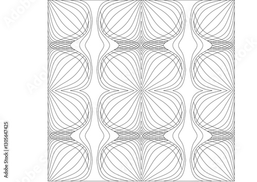 Abstract vector graphic based on harmonic vortex. Suitable for CNC or water jet cutting machine. It can be used for art floor made of parquet or stone, special architecture detail for modern design at