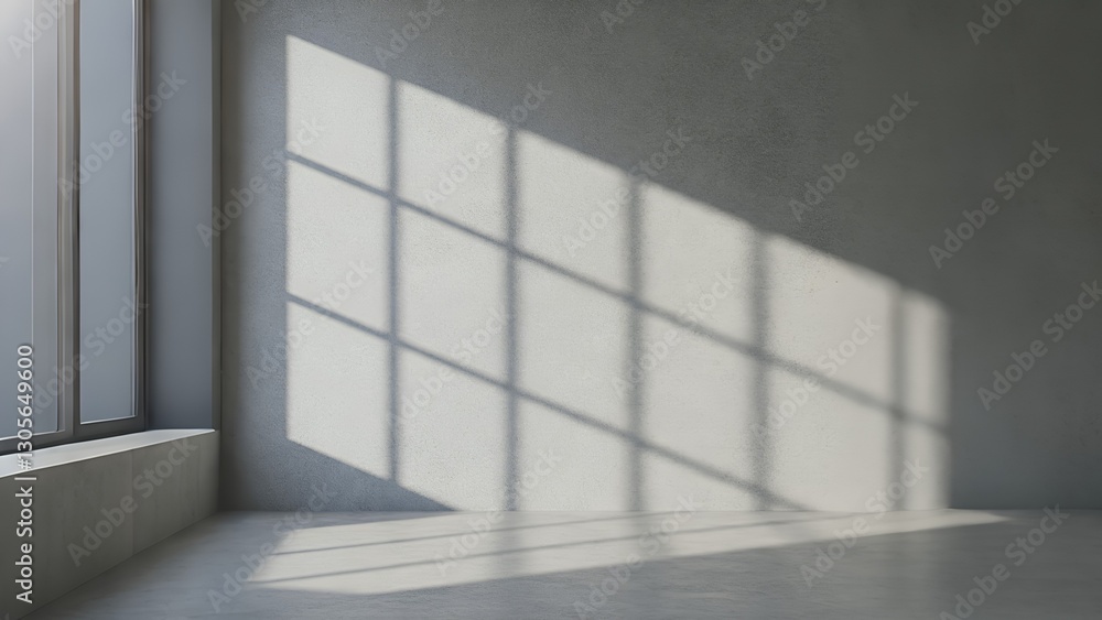 Minimalist Interior with Sunlight Shadows Minimalist Interior with Sunlight Shadows