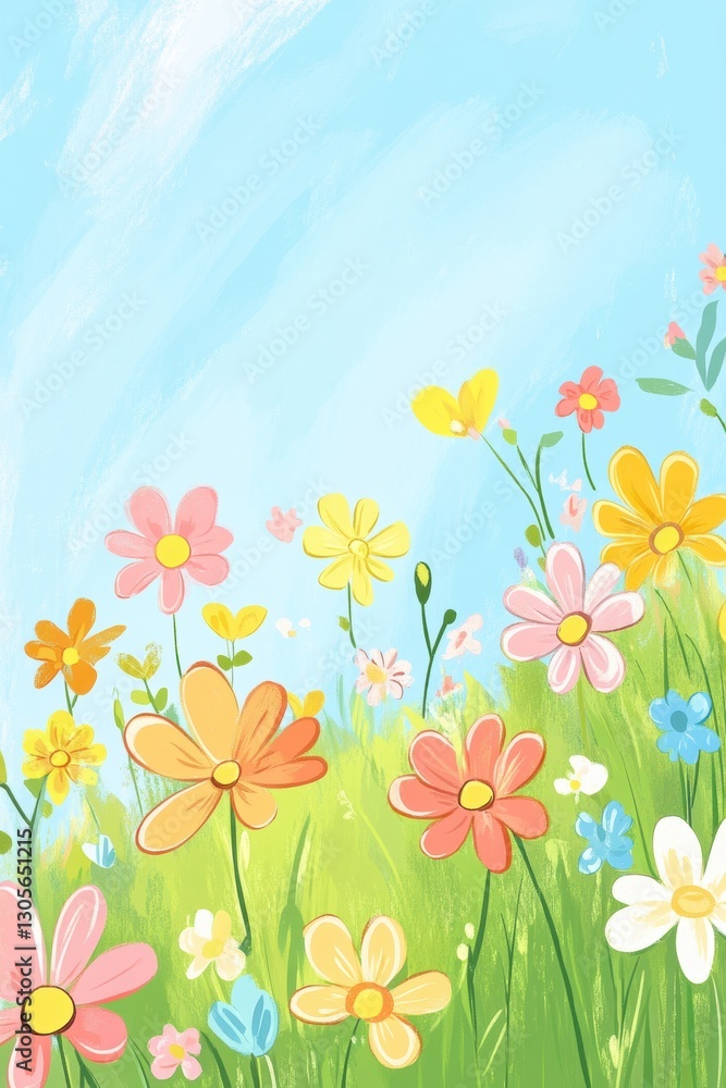 Beautiful colorful wild flowers in Spring. Beautiful colorful wild flowers in Spring.
