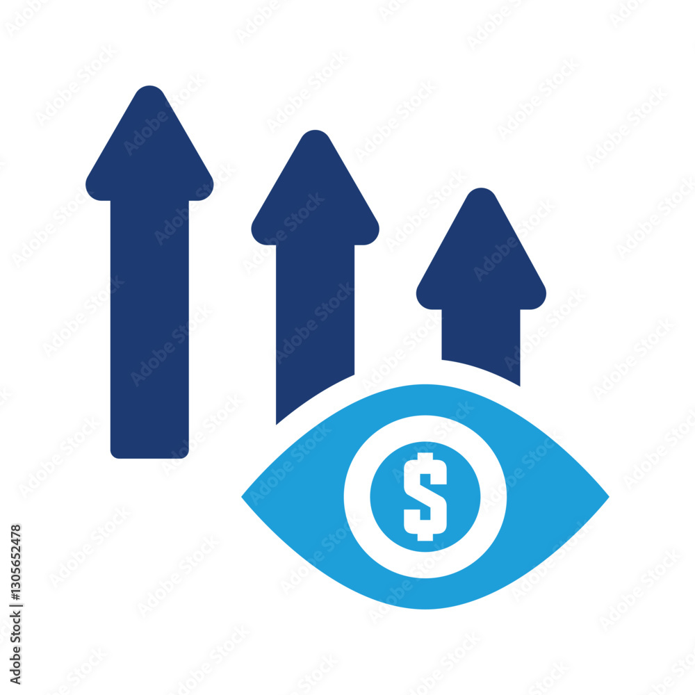 Sales forecasting icon Sales forecasting icon