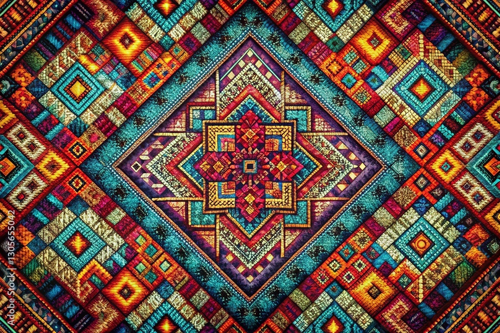 Surreal Cross-Hatch Rug Texture: Digital Art Background Surreal Cross-Hatch Rug Texture: Digital Art Background