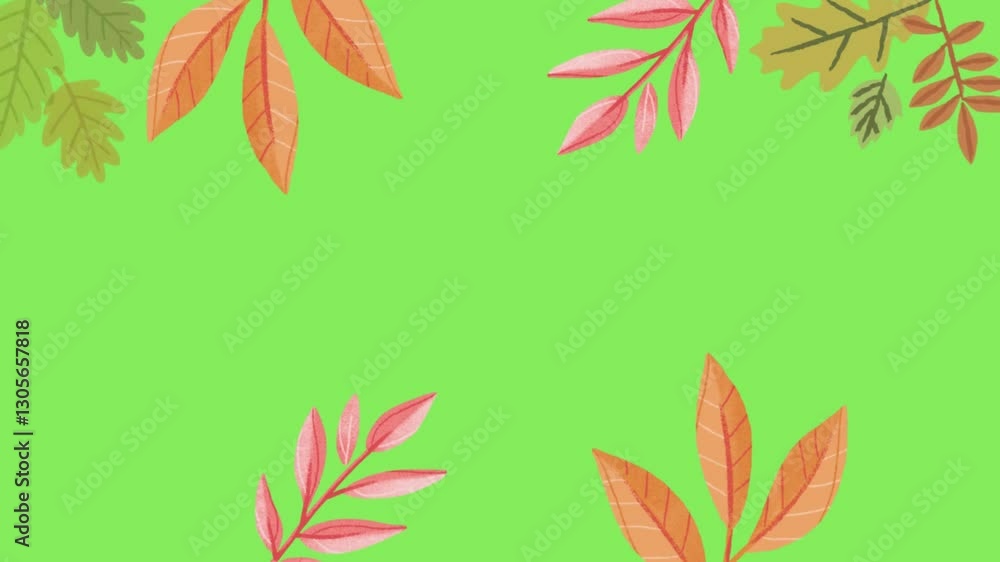 leaves background Cinematic Green Screen video leaves background Cinematic Green Screen video