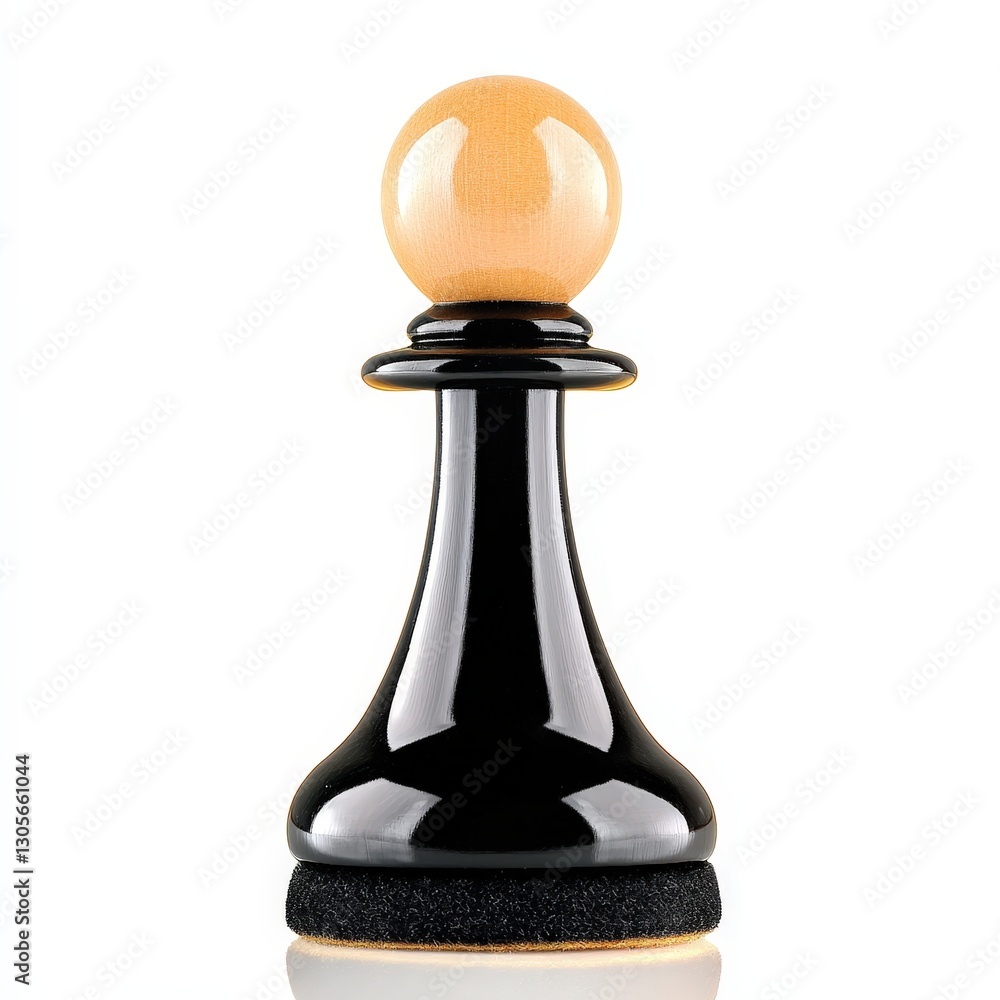 Chess Strategy: Shiny Black Pawn on Abstract Chessboard - A Focus on Strategic Gameplay and Victory. White background with clipping path Chess Strategy: Shiny Black Pawn on Abstract Chessboard - A Focus on Strategic Gameplay and Victory. White background with clipping path