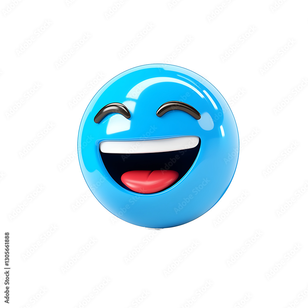 3D blue bubble emoji 3D blue bubble emoji