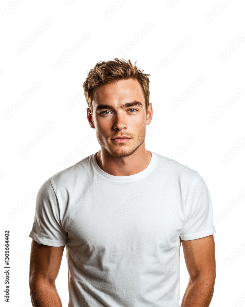 Bright studio portrait of young man. Isolated on transparent background, png. Bright studio portrait of young man. Isolated on transparent background, png.