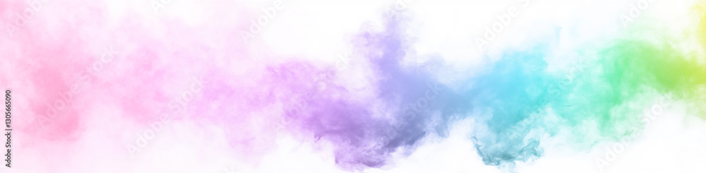Obraz premium vibrant, rainbow-colored powder explosion on a white background,