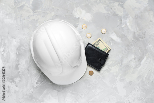 Wallet with money and build...