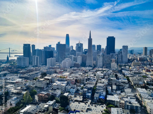 San Francisco - Aerial view of downtown San Francisco, California