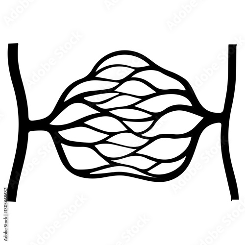 capillary bed glyph icon