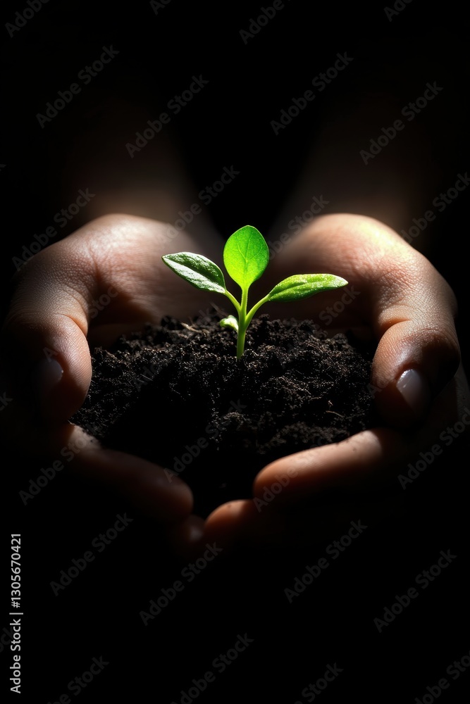 Closeup view of hands of gardener working in field planting flowers. Closeup view of hands of gardener working in field planting flowers.