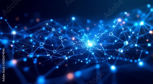 Wallpaper Mural Abstract network flow, futuristic technology background, potential for use in tech presentations or designs Torontodigital.ca