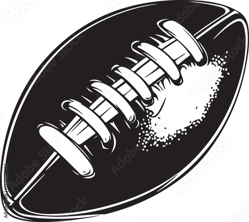 American Football Icon Silhouette Vector Illustration