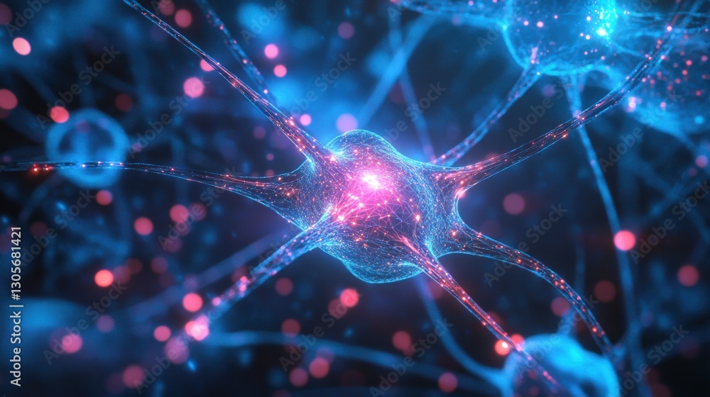 Artificial Intelligence Visualization with Electric Background Artificial Intelligence Visualization with Electric Background