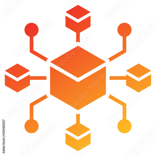 Microservice Glyph Gradient Icon