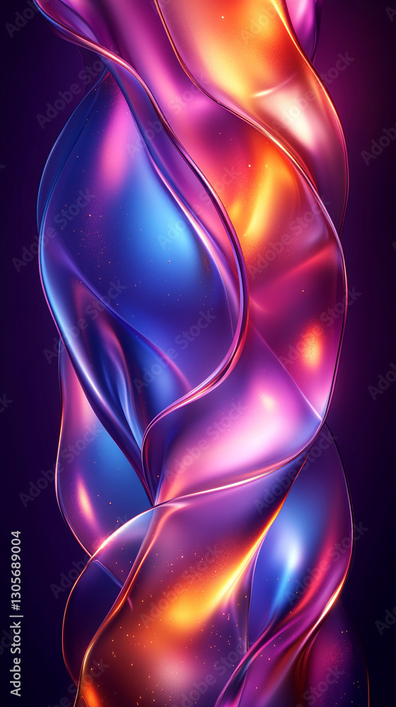 Abstract 3D shiny plastic waves with purple and blue textures, lustrous liquid wavy background, dynamic illumination, and reflective lights, symbolizing fluidity, motion, and modern aesthetics.
Abstract 3D shiny plastic waves with purple and blue textures, lustrous liquid wavy background, dynamic illumination, and reflective lights, symbolizing fluidity, motion, and modern aesthetics.