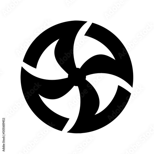 a black and white geometric design that gives off an impression of spinning motion and dynamism vector illustration