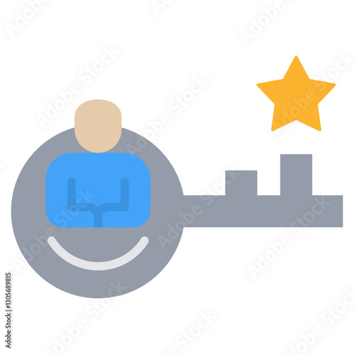 Key Person Flat Icon