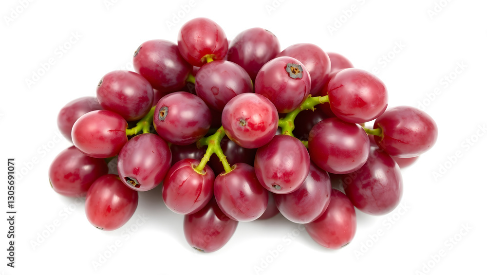 a close-up shot of a cluster of fresh, ripe red grapes. The grapes are vibrant in color and appear juicy a close-up shot of a cluster of fresh, ripe red grapes. The grapes are vibrant in color and appear juicy