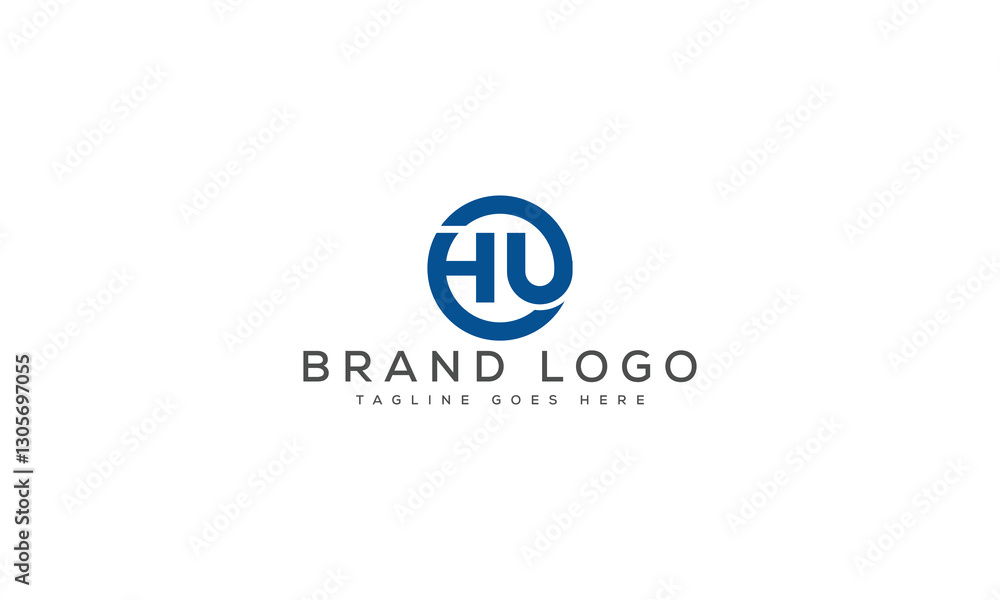 letter HU logo design vector template design for brand. letter HU logo design vector template design for brand.