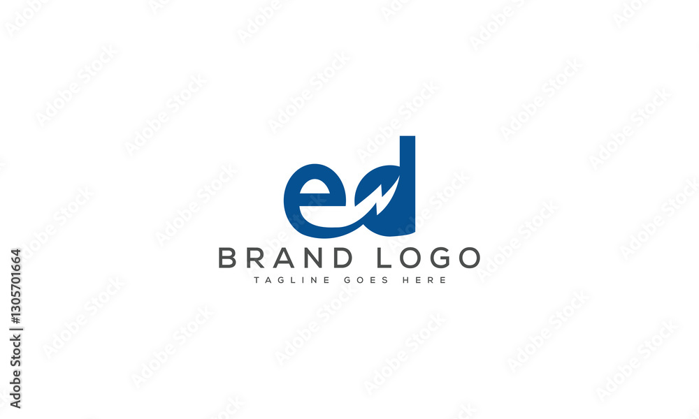 letter ED logo design vector template design for brand. letter ED logo design vector template design for brand.