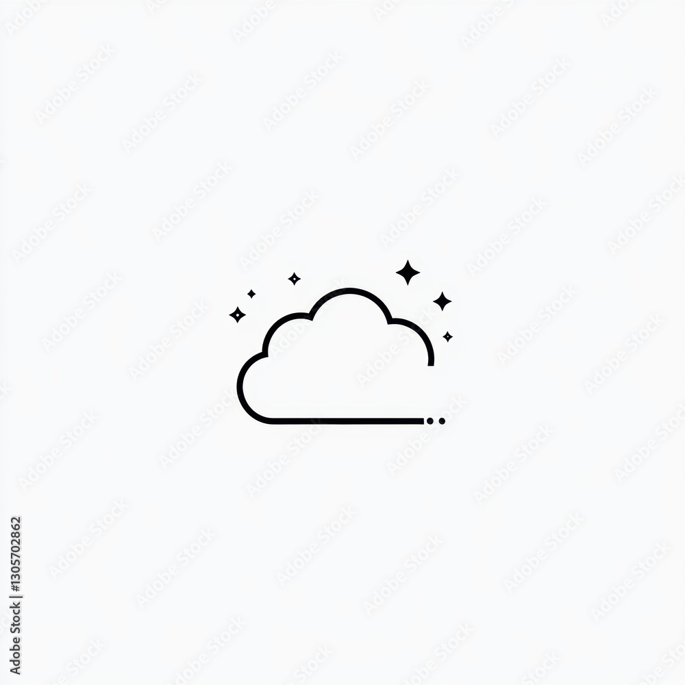 High tech icon. Cloud High tech icon. Cloud