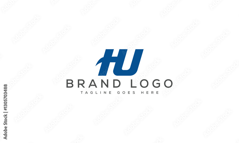 letter HU logo design vector template design for brand. letter HU logo design vector template design for brand.