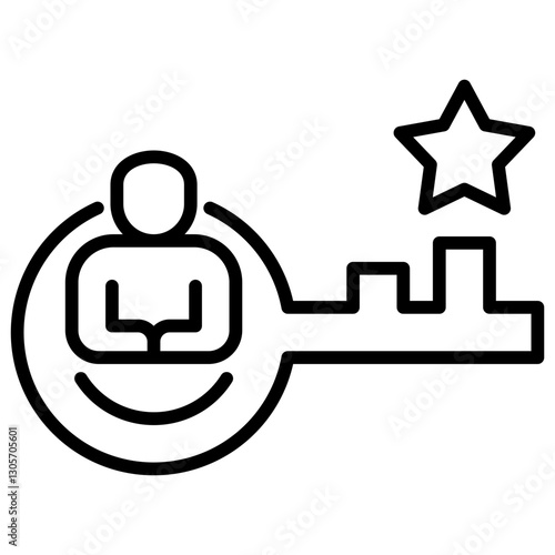 Key Person Line Icon