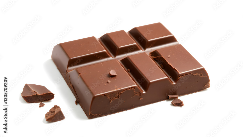 delicious bar of chocolate with some broken pieces