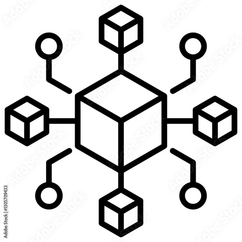Microservice Line Icon
