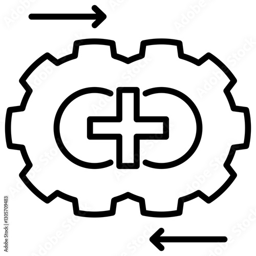Combine Line Icon