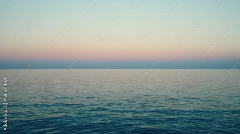 Obraz premium A serene ocean scene under a pink sky, showcasing tranquility and natural beauty.