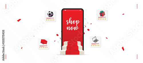 Shop from your phone with endless products and deals. Perfect for social media, e-commerce sites, and online store promotions