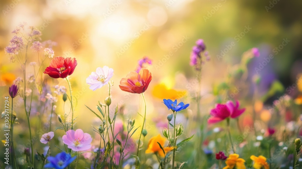 Beautiful colorful wild flowers in Spring. Beautiful colorful wild flowers in Spring.