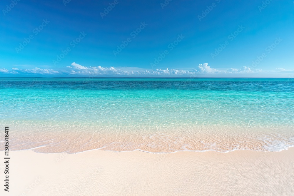 Beach with tropical sea view and sunny sky Beach with tropical sea view and sunny sky