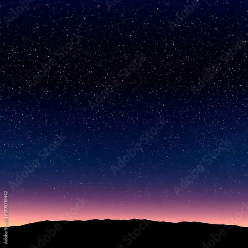 A dark night sky filled with many visible stars