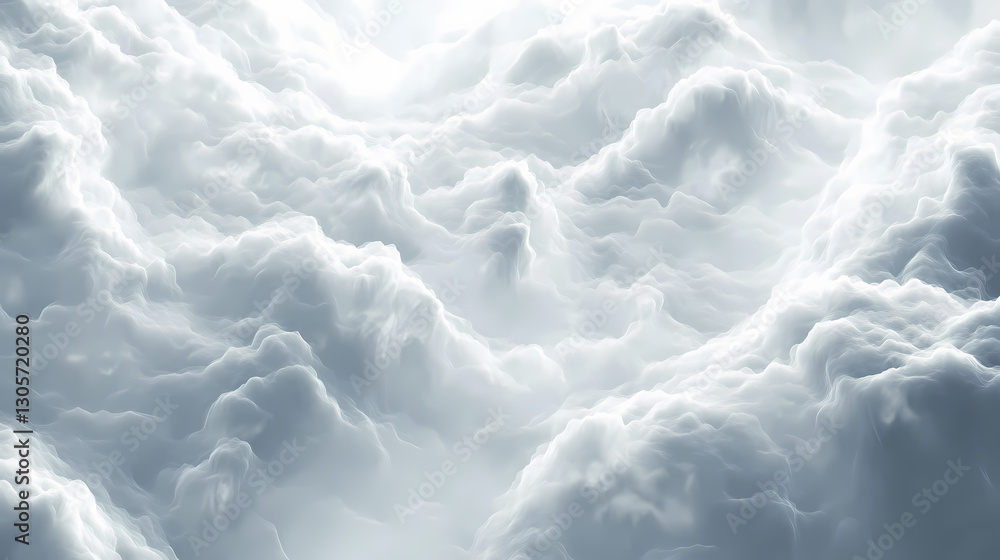 Obraz premium Soft and ethereal white and gray abstract background with a blurred effect, abstract, gray, modern. Ethereal - Clouds. Illustration