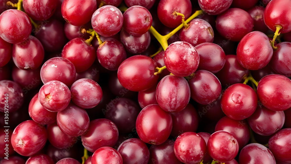 a close-up shot of a bunch of ripe red grapes, bursting with freshness and juicy texture. The grapes have a vibrant color and a tempting appearance a close-up shot of a bunch of ripe red grapes, bursting with freshness and juicy texture. The grapes have a vibrant color and a tempting appearance