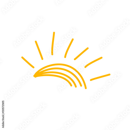 Hand drawn sun icon
