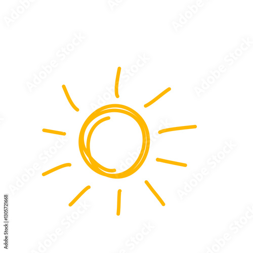 Hand drawn sun icon
