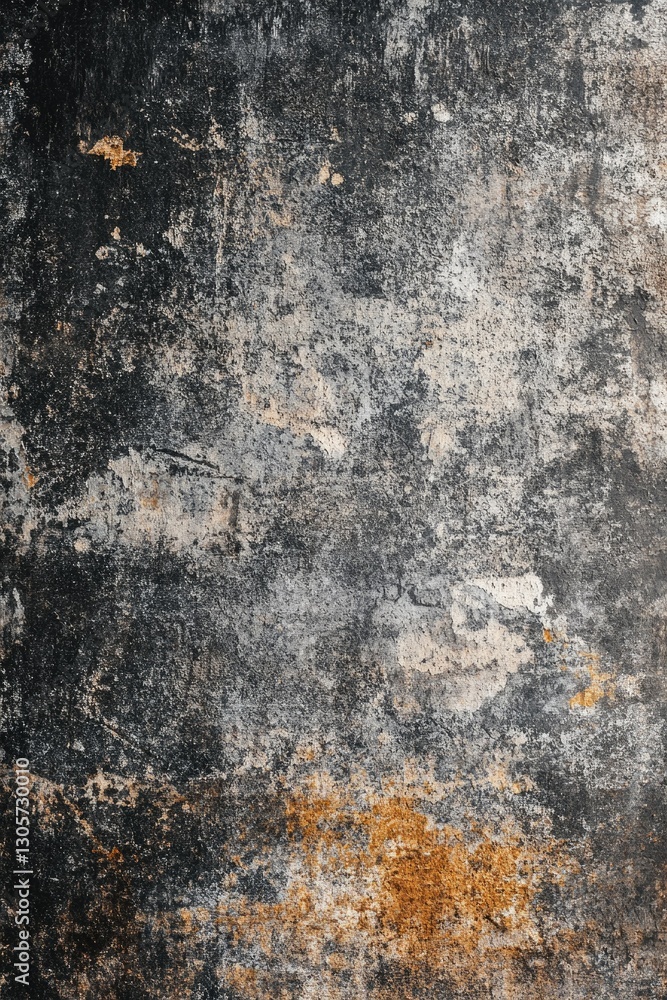 Deteriorated painted wall with peeling paint and rust. Deteriorated painted wall with peeling paint and rust.